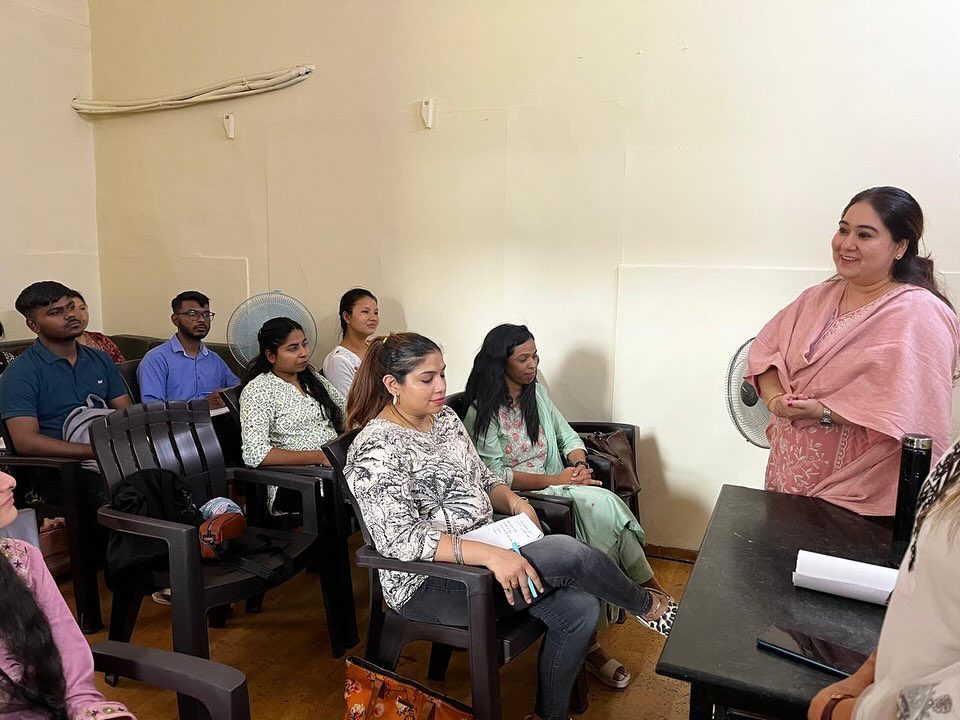 Dr. Aprajita Khanna leading a training workshop for psychologists — from her own programmes